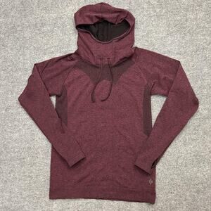 Black Diamond Hoodie Pullover Women's S Red Maroon Stretch Thumb Holes Athletic